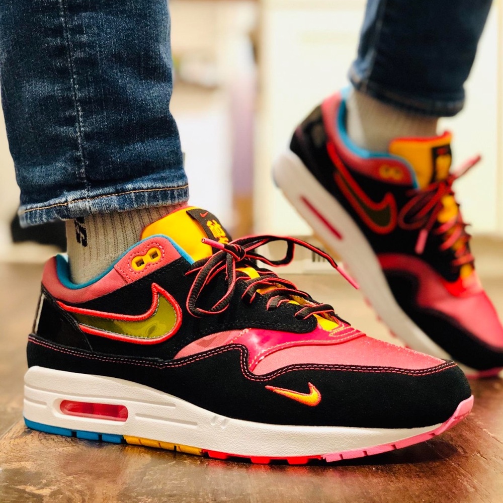 Nike Air Max 1 NYC Chinatown 2020 Size 12 CU6645-001 Black Multicolored